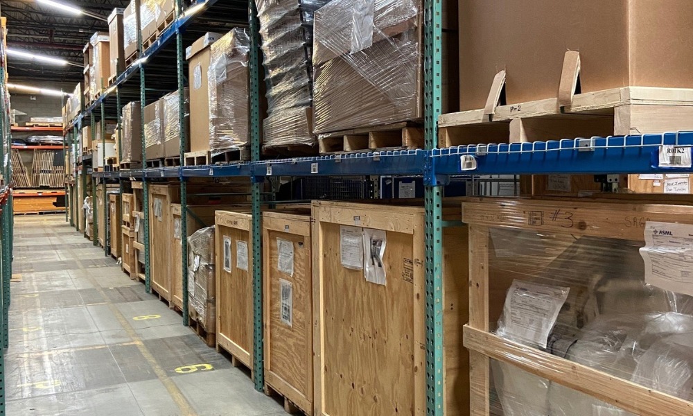 High-density warehouse storage racks