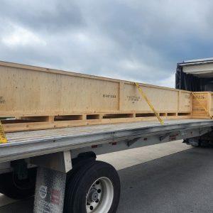 Large wooden shipping crates